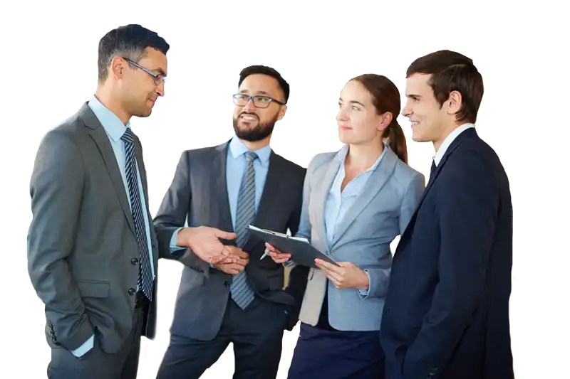 businesspeople-exchanging-ideas